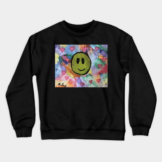 Smiling Love by Riley Crewneck Sweatshirt by Artladyjen